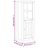 Set Mobili da Bagno 3 pz BERG Bianco in Legno Massello di Pino