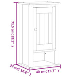 Set Mobili da Bagno 3 pz BERG Nero in Legno Massello di Pino