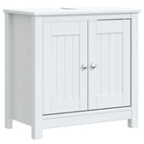 Set Mobili da Bagno 4 pz BERG Bianco in Legno Massello di Pino