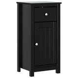 Set Mobili da Bagno 4 pz BERG Nero in Legno Massello di Pino