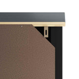 Set Mobili da Bagno 4 pz BERG Nero in Legno Massello di Pino