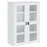Credenza VIKEN Bianca 80x40x200 cm in Legno Massello di Pino