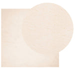 Tappeto a Pelo Corto HUARTE Morbido e Lavabile Beige 160x160 cm