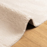 Tappeto a Pelo Corto HUARTE Morbido e Lavabile Beige 160x160 cm