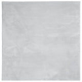 Tappeto a Pelo Corto HUARTE Morbido e Lavabile Grigio 160x160cm