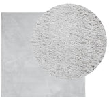 Tappeto a Pelo Corto HUARTE Morbido e Lavabile Grigio 160x160cm