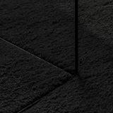 Tappeto a Pelo Corto HUARTE Morbido e Lavabile Nero  200 cm