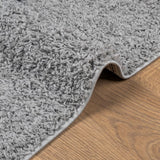 Tappeto Shaggy PAMPLONA a Pelo Lungo Moderno Grigio 240x240 cm
