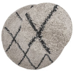 Tappeto Shaggy PAMPLONA a Pelo Lungo Beige e Antracite  120 cm