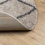 Tappeto Shaggy PAMPLONA a Pelo Lungo Beige e Antracite  120 cm