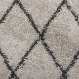 Tappeto Shaggy PAMPLONA a Pelo Lungo Beige e Antracite  120 cm