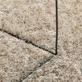 Tappeto a Pelo Lucido Lungo ISTAN Effetto Beige  80 cm