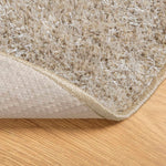 Tappeto a Pelo Lucido Lungo ISTAN Effetto Beige  160 cm
