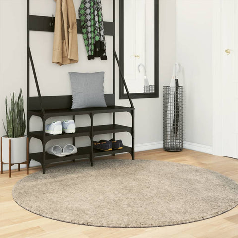 Tappeto a Pelo Lucido Lungo ISTAN Effetto Beige  160 cm
