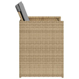 Set Pranzo da Giardino 5 pz con Cuscini Beige Misto Polyrattan