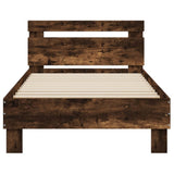 Giroletto con Testiera Rovere Fumo 75x190 cm Legno truciolato