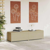 Contenitore da Giardino Beige Misto 469L in Polyrattan