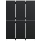 Divisorio per Ambienti a 3 Pannelli Nero in Polyrattan