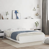Giroletto con Cassetti Bianco 140x200 cm in Legno truciolato
