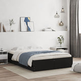 Giroletto con Cassetti Nero 120x190 cm in Legno truciolato