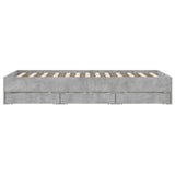 Giroletto Cassetti Grigio Cemento 120x190 cm Legno truciolato