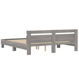 Giroletto Testiera Grigio Sonoma 200x200 cm Legno truciolato