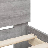 Giroletto Testiera Grigio Sonoma 200x200 cm Legno truciolato