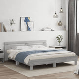Giroletto Testiera Grigio Sonoma 200x200 cm Legno truciolato