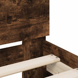Giroletto con Testiera Rovere Fumo 160x200 cm Legno truciolato