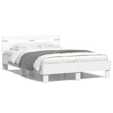 Giroletto con Testiera Bianco 120x190 cm in Legno truciolato