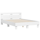 Giroletto con Testiera Bianco 120x190 cm in Legno truciolato