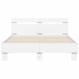 Giroletto con Testiera Bianco 120x190 cm in Legno truciolato