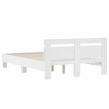 Giroletto con Testiera Bianco 120x190 cm in Legno truciolato