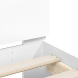 Giroletto con Testiera Bianco 120x190 cm in Legno truciolato