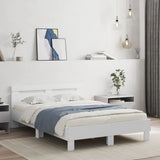 Giroletto con Testiera Bianco 120x190 cm in Legno truciolato