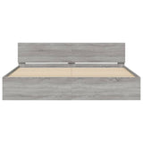 Giroletto con Testiera Grigio Sonoma 160x200 cm