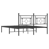 Giroletto con Testiera in Metallo Nero 150x200 cm