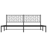 Giroletto con Testiera in Metallo Nero 200x200 cm