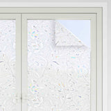 Pellicole per Finestre Smerigliate 4pz Motivo Fiore in PVC