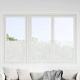 Pellicole per Finestre Smerigliate 4pz Motivo Fiore in PVC
