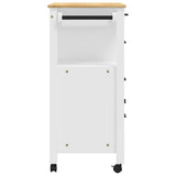 Carrello da Cucina MONZA 84x40x88,5 cm in Legno Massello di Pino