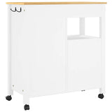 Carrello da Cucina MONZA 84x40x88,5 cm in Legno Massello di Pino