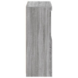 Armadietto con Luci LED Grigio Sonoma in Legno truciolato