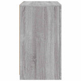 Armadietto con Luci LED Grigio Sonoma in Legno truciolato