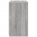 Armadietti con Luci LED 2pz Grigio Sonoma in Legno truciolato