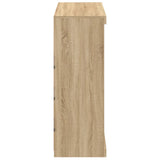 Credenza con Luci LED Rovere Sonoma 81x37x100 cm