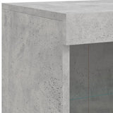 Credenza con Luci LED Grigio Cemento 81x37x100 cm