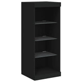 Credenza con Luci LED Nera 41x37x100 cm