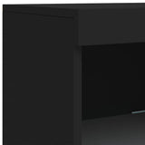 Credenza con Luci LED Nera 41x37x100 cm
