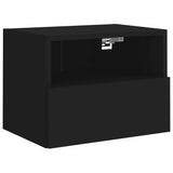 Mobile TV a Parete Nero 40x30x30 cm in Legno truciolato